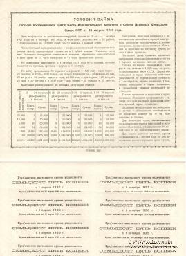 Облигация на капитал в 25 рублей 1927 г.