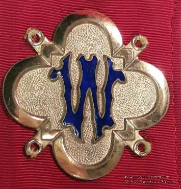 Церемониальная нашейная лента Ложи LOYAL SEDGEMOOR LODGE № 9148. 