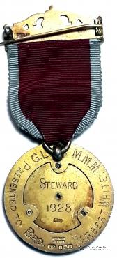 Знак STEWARD (Grand Lodge of Mark Master Mason).