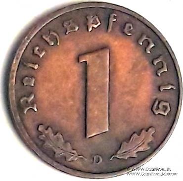 1 рейхспфеннинг 1937 г. (D)