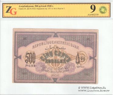 500 рублей 1920 г.