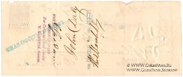 Банковский чек 1874 г.