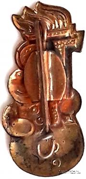 Значок снеговик.  Пионерской организации ГДР. Германия