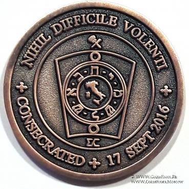 Английский Жетон Ложи Масонов Мастеров Метки (регион Италия)