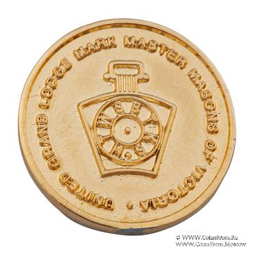 Английский Жетон Ложи Масонов Мастеров Метки 