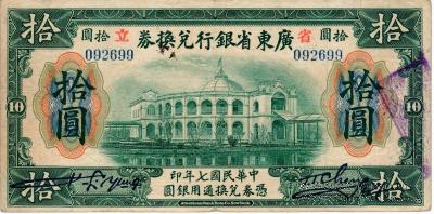 10 долларов 1918 г. (Kwangtung Province)