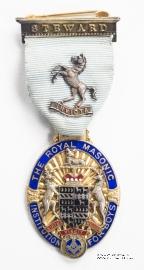 Знак RMIB 1940. STEWARD ROYAL MASONIC INSTITUTION FOR BOYS.  – Королевский Масонский институт для мальчиков.