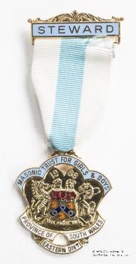 Знак MTGB 1986. STEWARD Masonic Trust for Girls and Boys. 