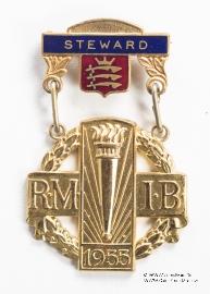 Знак RMIB 1955. STEWARD ROYAL MASONIC INSTITUTION FOR BOYS.  – Королевский Масонский институт для мальчиков.