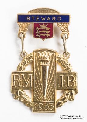 Знак RMIB 1955. STEWARD ROYAL MASONIC INSTITUTION FOR BOYS.  – Королевский Масонский институт для мальчиков.