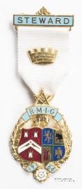 Знак RMIG 1964. STEWARD ROYAL MASONIC INSTITUTION FOR GIRLS – Королевский Масонский институт для девочек.