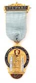 Знак RMIB 1950. STEWARD ROYAL MASONIC INSTITUTION FOR BOYS. – Королевский Масонский институт для мальчиков.