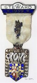 Знак RMIG 1939. STEWARD ROYAL MASONIC INSTITUTION FOR GIRLS.  – Королевский Масонский институт для девочек.