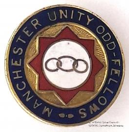 Знак в петлицу (MANCHESTER UNITY INDEPENDENT ORDER OF ODDFELLOWS – МАНЧЕСТЕСКИЙ СОЮЗ НЕЗАВИСИМОГО ОРДЕНА ТАЙНОГО БРАТСТВА)