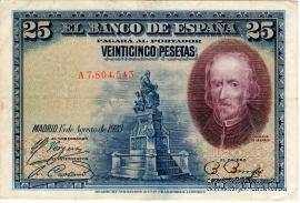 25 песет 1928 г.