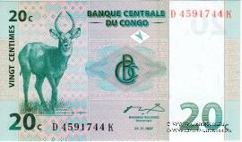 20 сантимов 1997 г.