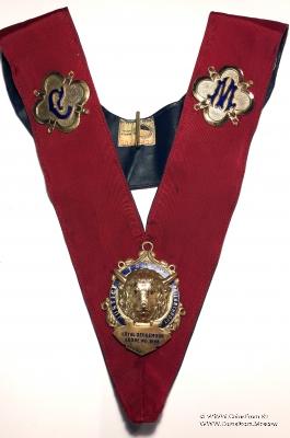 Церемониальная нашейная лента Ложи LOYAL SEDGEMOOR LODGE № 9148. 