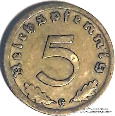 5 рейхспфеннингов 1937 г. (G)