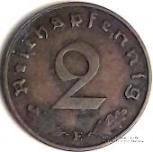 2 рейхспфеннинга 1940 г. (E)