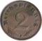 2 рейхспфеннинга 1939 г. (F)