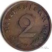 2 рейхспфеннинга 1937 г. (G)