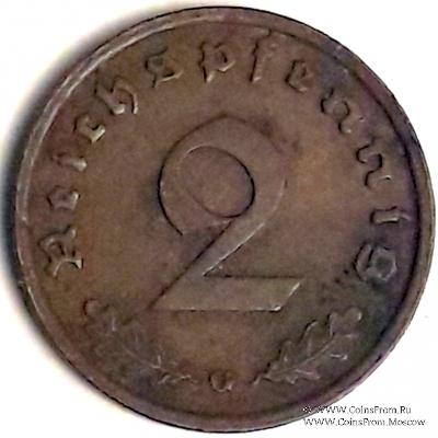 2 рейхспфеннинга 1937 г. (G)