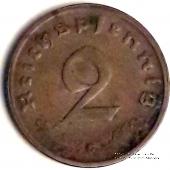2 рейхспфеннинга 1939 г. (G)