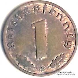 1 рейхспфеннинг 1939 г. (F)