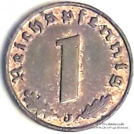 1 рейхспфеннинг 1940 г. (J)
