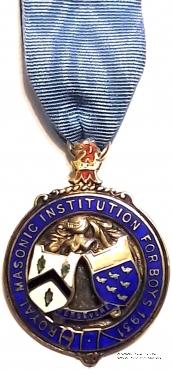 Знак RMIB 1931. STEWARD ROYAL MASONIC INSTITUTION FOR BOYS.  – Королевский Масонский институт для мальчиков.