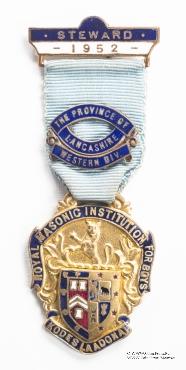 Знак STEWARD ROYAL MASONIC INSTITUTION FOR BOYS.  – Королевский Масонский институт для мальчиков.