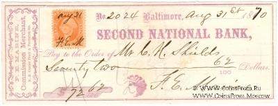 Банковский чек 1870 г.