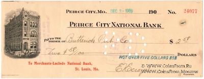 Банковский чек 1909 г.