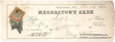 Банковский чек 1872 г.