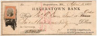 Банковский чек 1872 г.