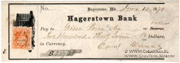 Банковский чек 1870 г.