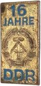 Знак 16 лет ГДР. Германия