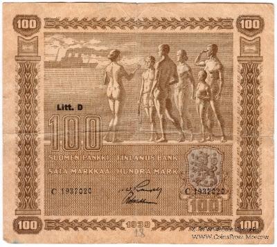 100 марок 1939 г.