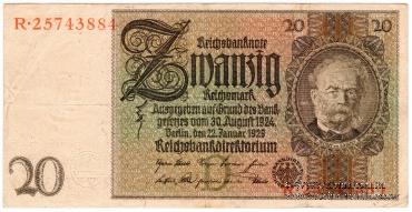 20 рейхсмарок 1929 г.