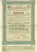 Облигация Общества Семиреченской ЖД 1913 г.