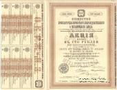 Акция Общества Брянского рельсопрокатного, железоделательного и механического завода 1912 г.