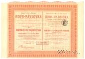 Облигация каменноугольного и Металлургического Общеcтва НОВО-ПАВЛОВКА 1898 г.