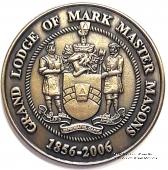 Английский Жетон 150 лет Великой Ложи Масонов Мастеров Метки 