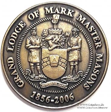 Английский Жетон 150 лет Великой Ложи Масонов Мастеров Метки 