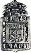 1949. Знак STEWARD Mark Benevolent Fund. 