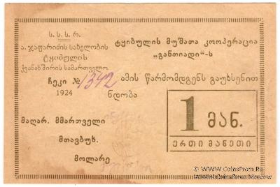 1 рубль 1924 г. (Ткибули)