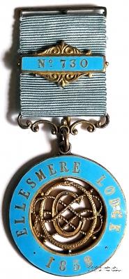 Юбилейный знак 100-летие Ложи (ELLESMERE LODGE № 730).