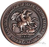 Английский Жетон Ложи Масонов Мастеров Метки (регион Италия)