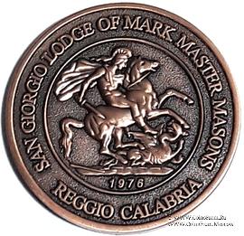 Английский Жетон Ложи Масонов Мастеров Метки (регион Италия)
