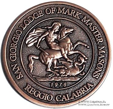 Английский Жетон Ложи Масонов Мастеров Метки (регион Италия)